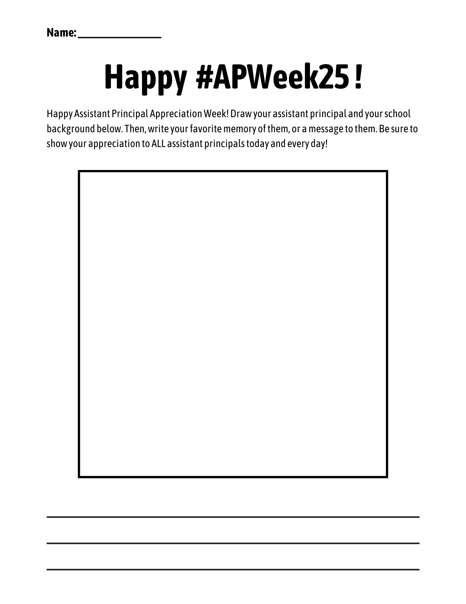 AP Appreciation Week Coloring Page 1